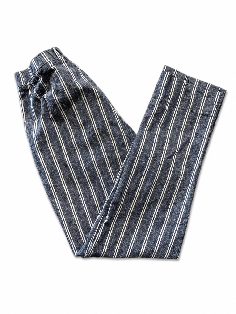 Brandy Melville John Galt Gray White Striped Ankle Pants